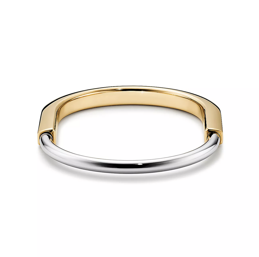 TIFFANY LOCK BRACELET YELLOW AND WHITE GOLD