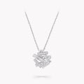 THREADS SILVER DIAMOND NECKLACE