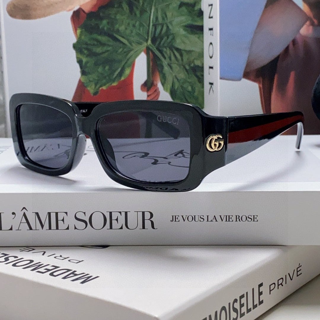 RECTANGULAR FRAME SUNGLASSES 570237 IN ACETATE